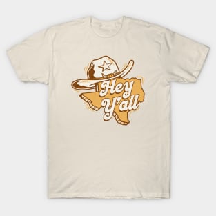 Retro Hey Y'all Texas // Vintage Texas Cartoon T-Shirt